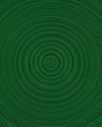 Green Concentric Circle Pattern Rug