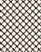 Diagonal Chain Link Pattern Rug