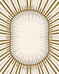 Radiant Sunburst Geometric Pattern Rug