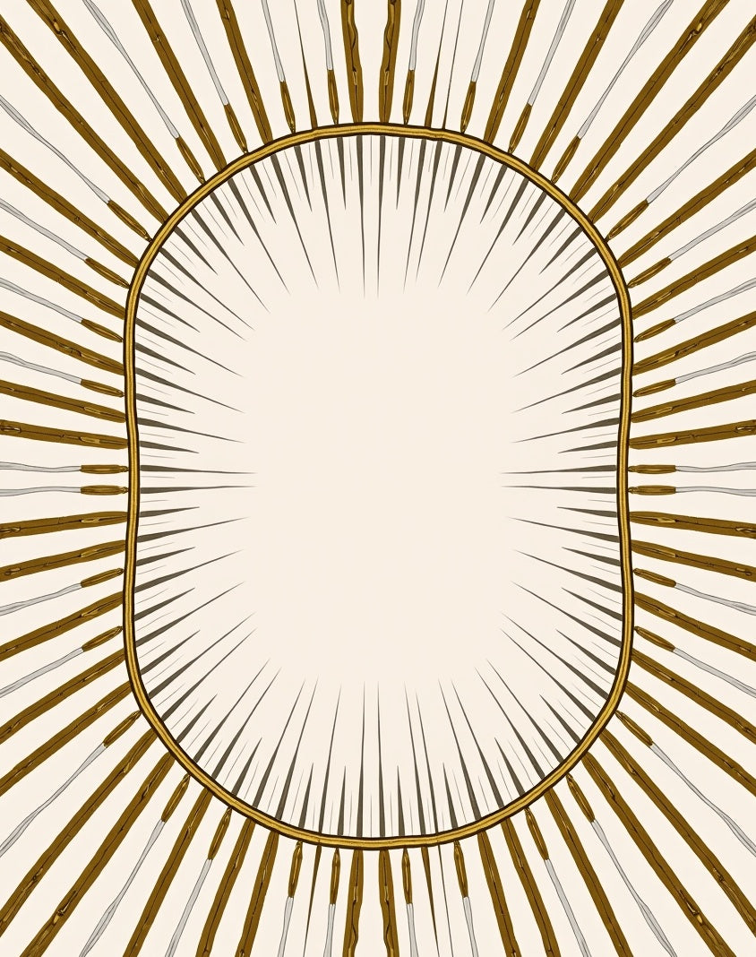 Radiant Sunburst Geometric Pattern Rug