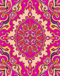 Psychedelic Mandala Swirl Print Rug