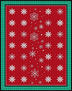 Winter Wonderland Snowflake Pattern Rug