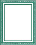 Green Geometric Maze Pattern Rug