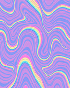 Pastel Swirl Rainbow Abstract Rug
