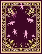 Gothic Octopus Floral Border Rug