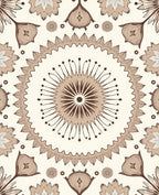 Drawn Floral Mandala Pattern Rug
