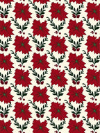 Bold Red Floral Pattern Rug