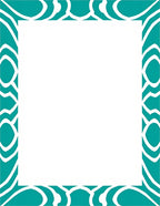 Teal And White Modern Geometric Design Rug