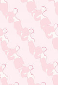 Pastel Pink Abstract Bear Pattern Rug