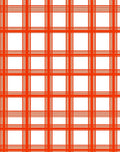 Bold Orange White Checkered Pattern Rug