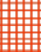 Bold Orange White Checkered Pattern Rug