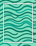 Aqua Wave Pattern Rug