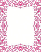 Elegant Pink Floral Vine Scroll Rug