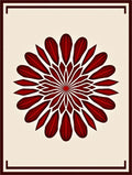 Geometric Red Floral Mandala Design Rug
