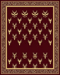 Regal Gold Deer Motif Pattern Rug