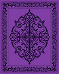 Ornate Paisley Damask Design Rug