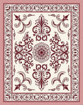 Classic Floral Medallion Damask Pattern Rug