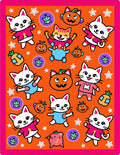 Playful Cats Pumpkins Pattern Rug