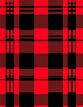 Red and Black Plaid Pattern Rug