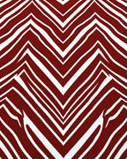 Bold Red White Chevron Pattern Rug