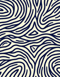 Organic Wavy Navy Lines Rug