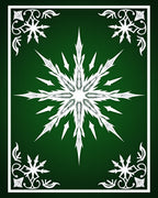 Sharp Starburst Snowflake Pattern Rug