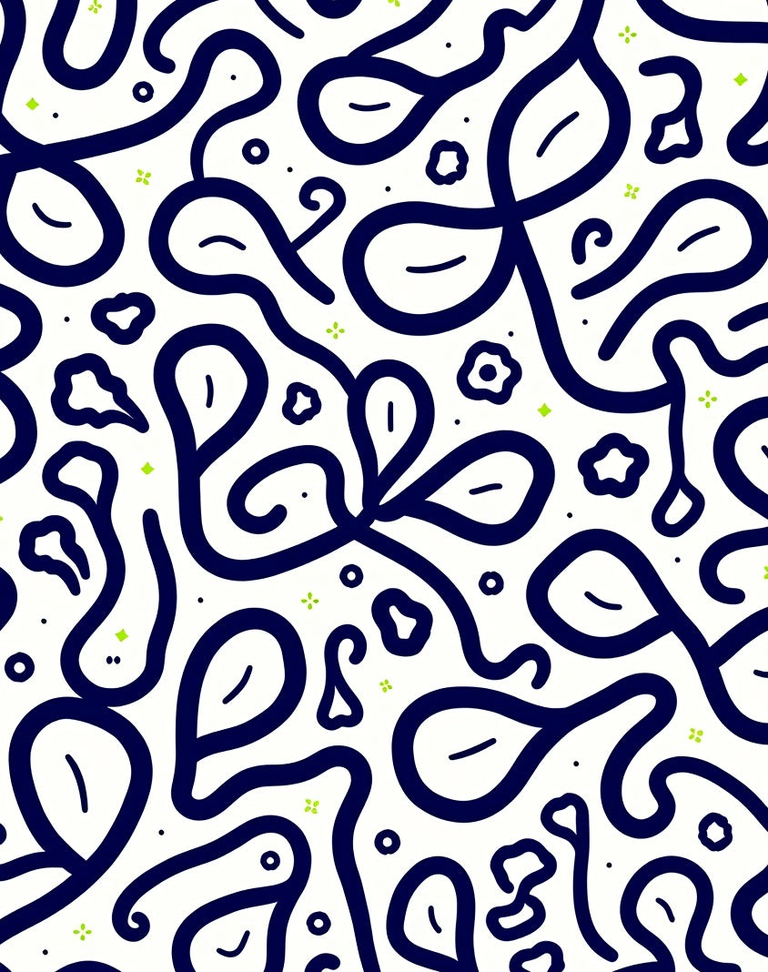 Abstract Organic Contour Design Rug