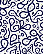Abstract Organic Contour Design Rug