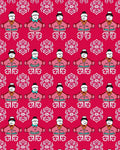 Fun Snowman Patterned Red Rug