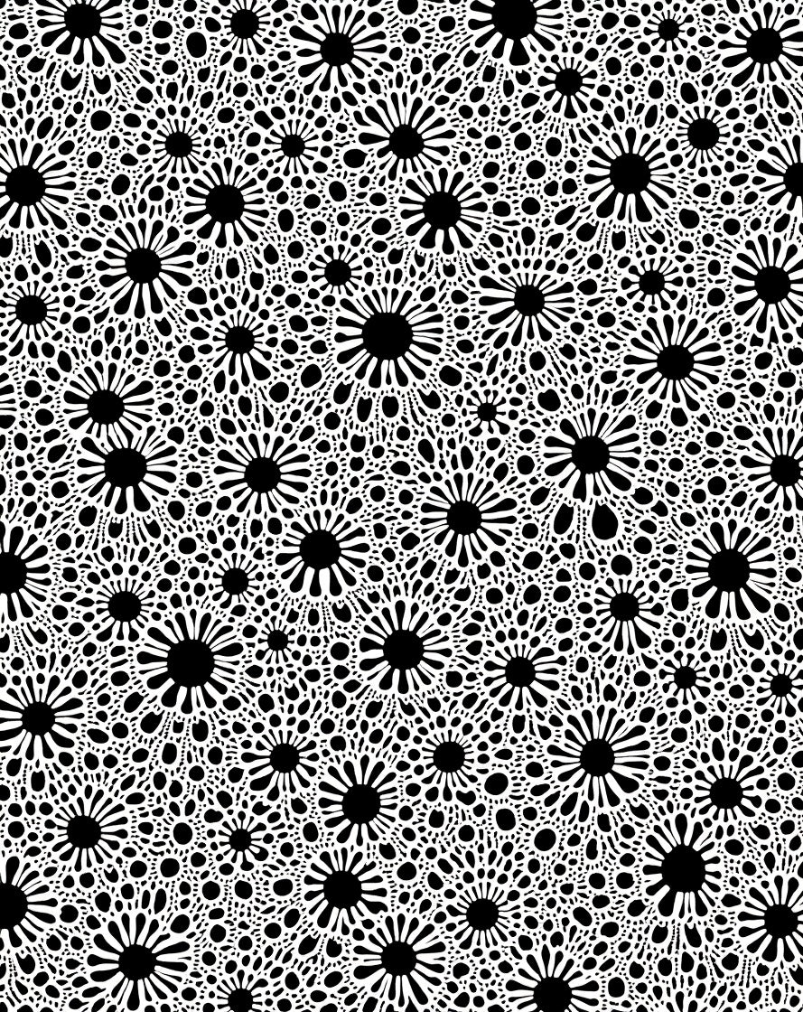 Scattered Floral Lace Pattern Rug