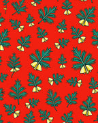 Festive Pine Boughs Bells Rug