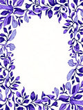 Delicate Purple Leaf Border Design Rug