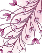Vine Leaf Pattern In Pink Hues Rug