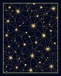 Celestial Star Map Geometric Rug
