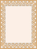 Geometric Interlocking Patterned Tan Rug