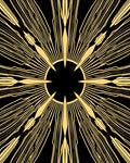 Radiant Art Deco Burst Pattern Rug