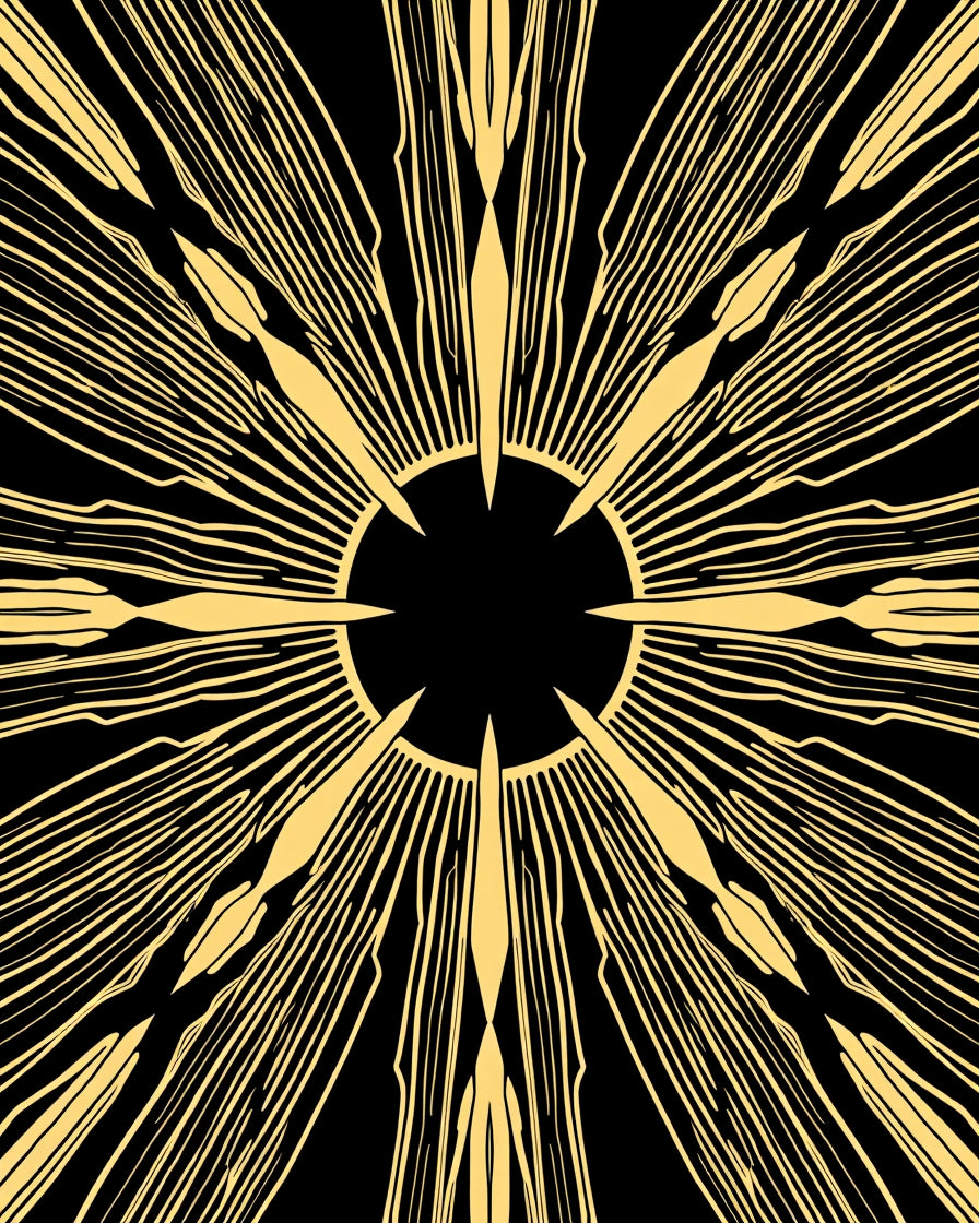 Radiant Art Deco Burst Pattern Rug