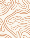 Abstract Swirls Warm Tones Design Rug