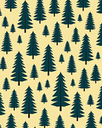 Forest Evergreen Tree Pattern Design Rug