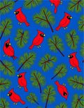Red Cardinal On Pine Branch Pattern Rug
