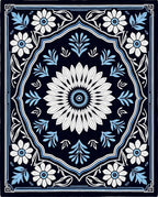 Classic Floral Medallion Design Rug