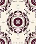 Vintage Floral Sunburst Mandala Rug