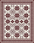 Classic Floral Motif Geometric Design Rug