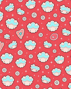 Cute Cloud Starry Sky Pattern Rug