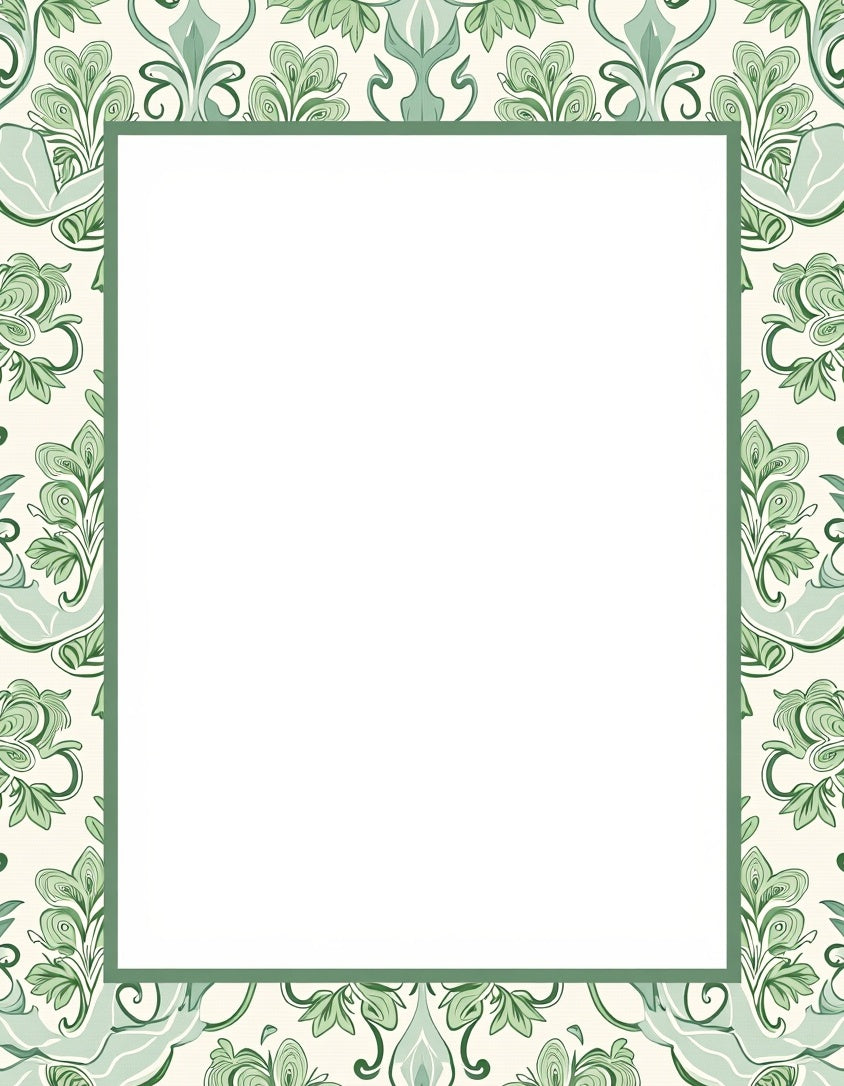 Art Nouveau Floral Pattern Rug