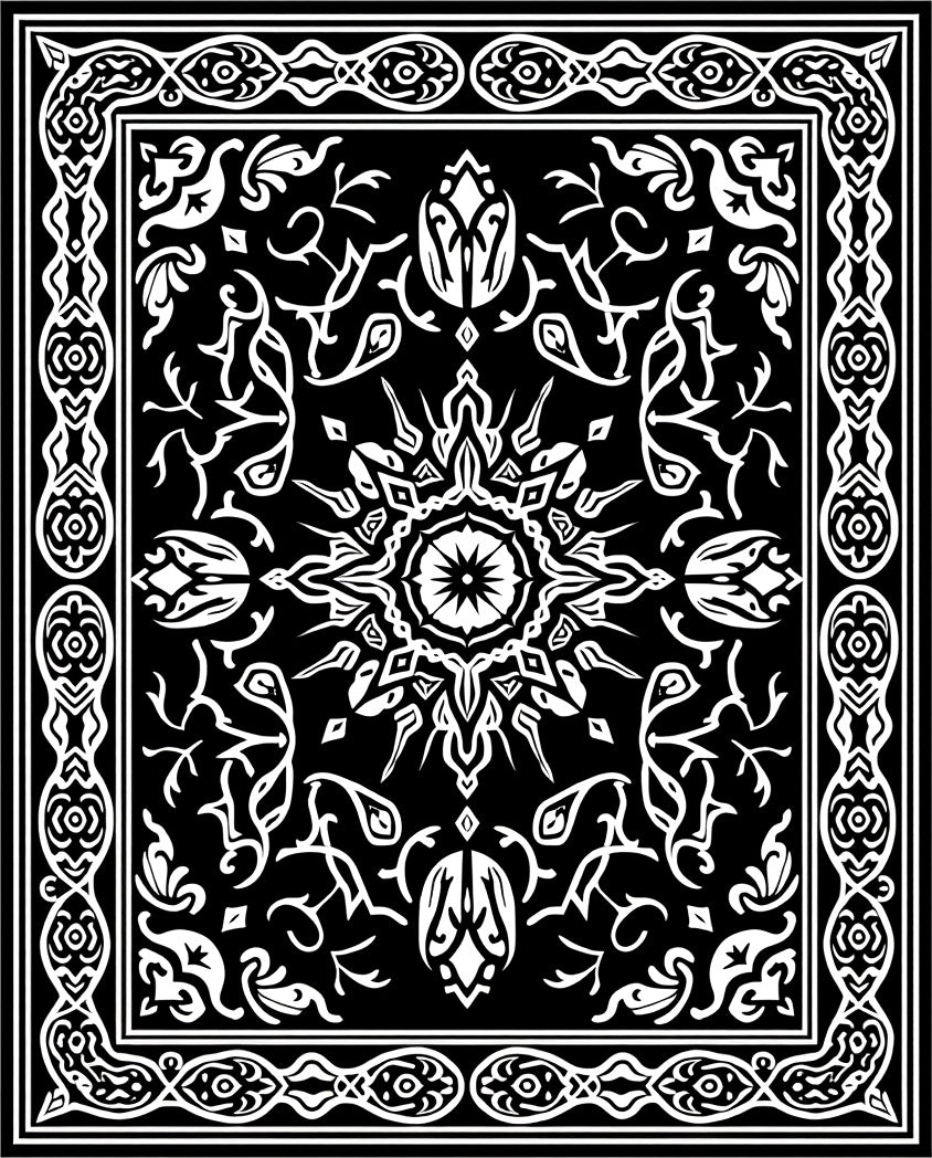 Intricate Classic Floral Mandala Design Rug