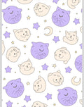 Kawaii Cat Moon Star Pattern Rug