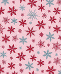Red Blue Snowflake Pattern Design Rug