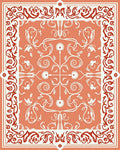 Ornate Floral Vine Pattern Rug
