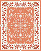 Ornate Floral Vine Pattern Rug